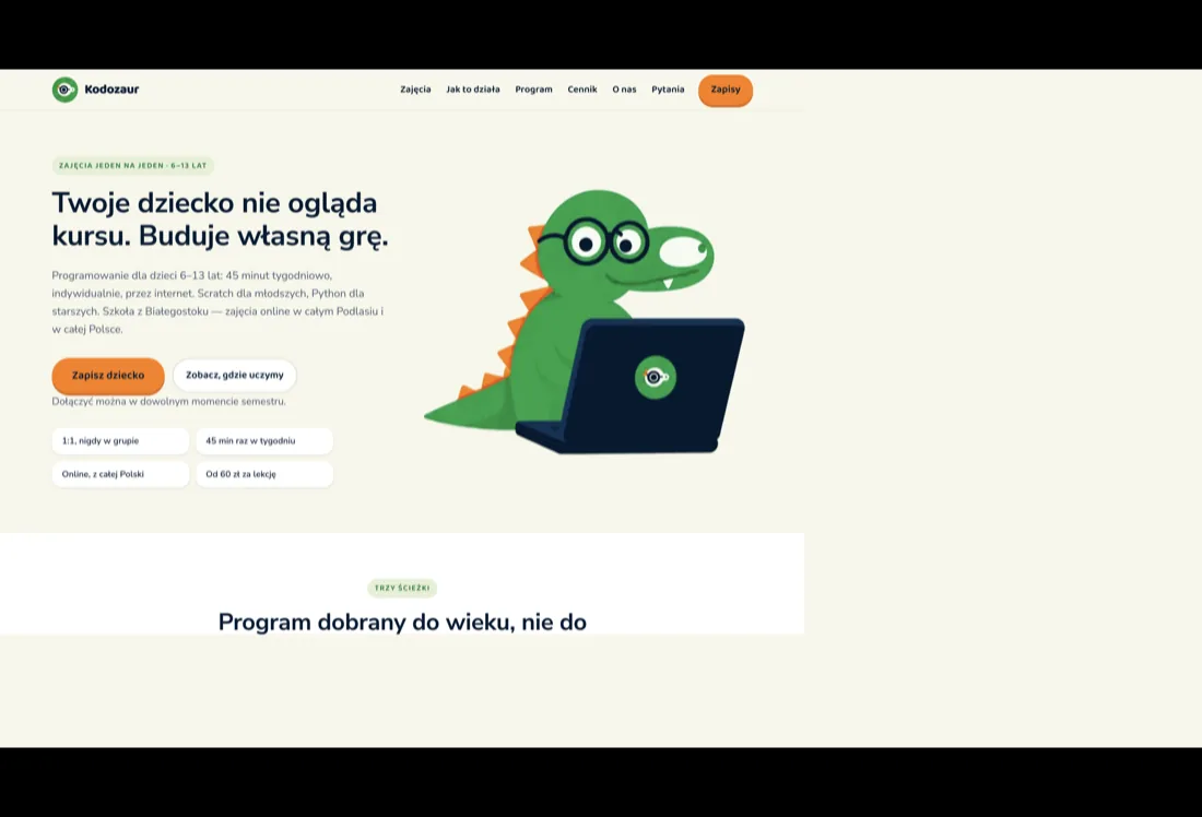 Podgląd projektu kodozaur.com